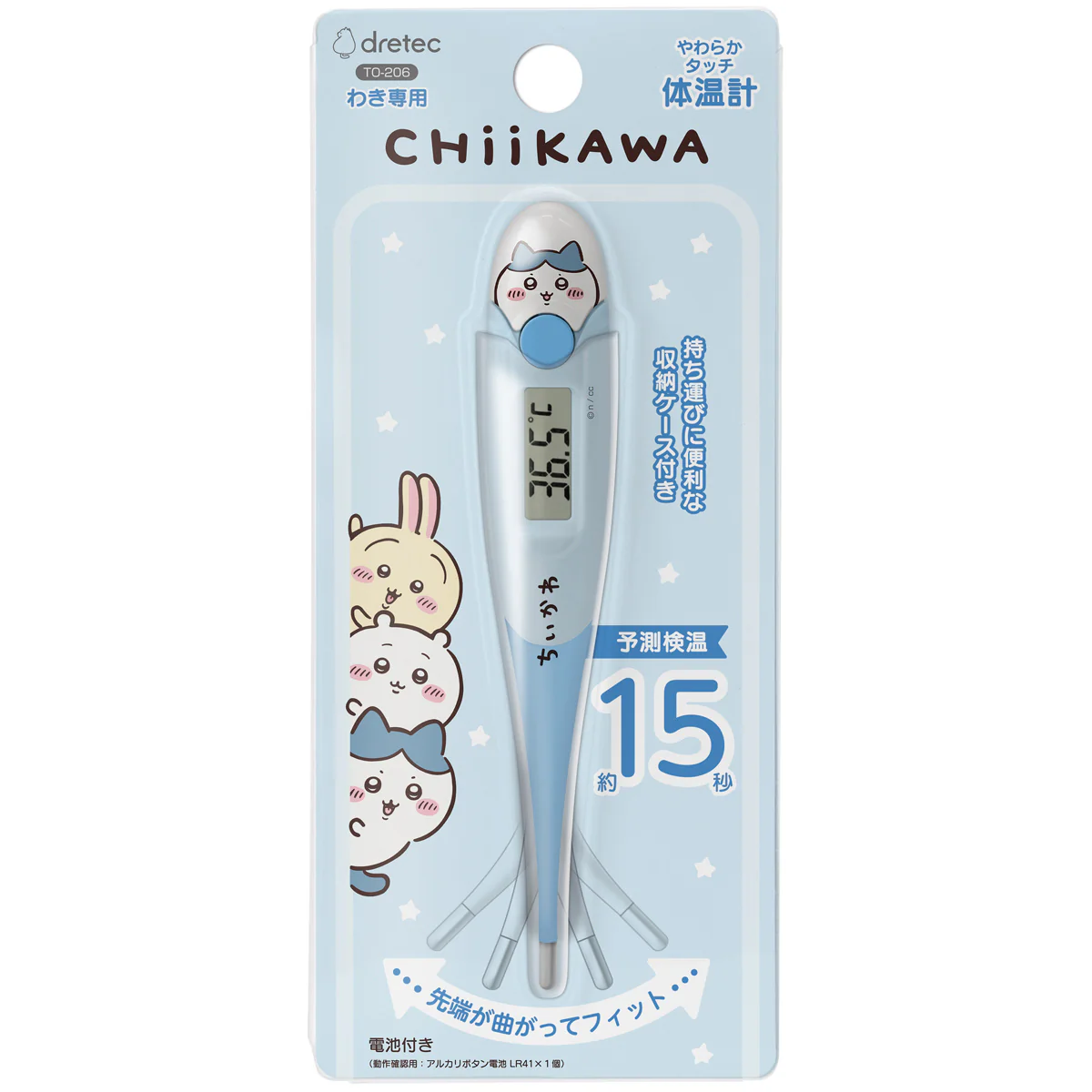 ちいかわ やわらかタッチ体温計（ハチワレ）