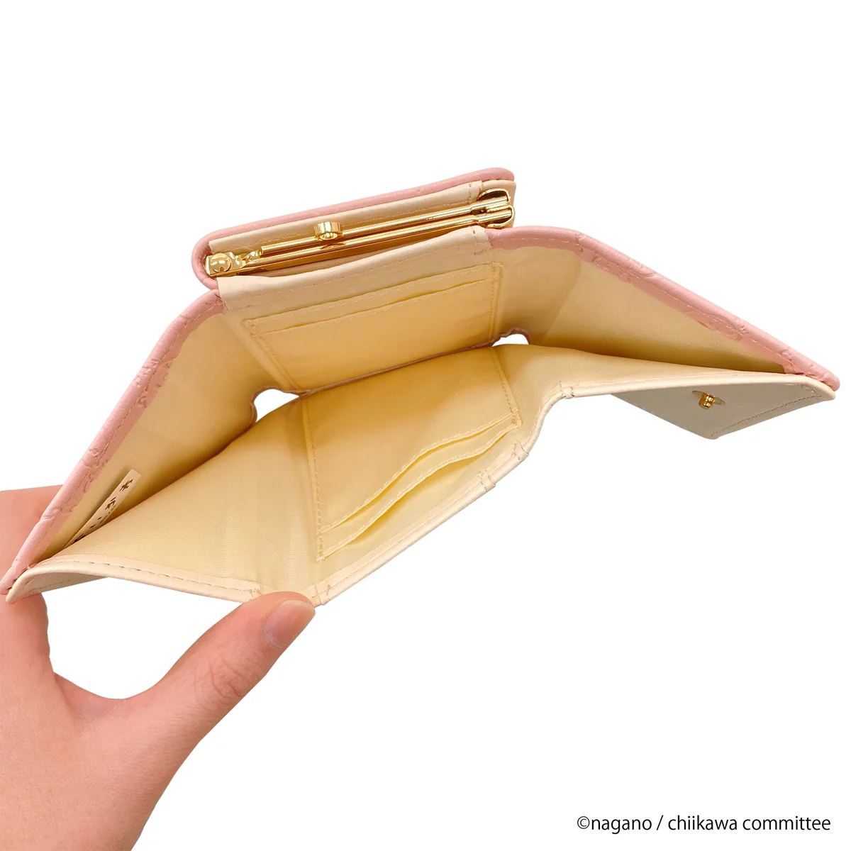 ちいかわ サテンリボン付き型押し口金財布（ハチワレ） - Image 6