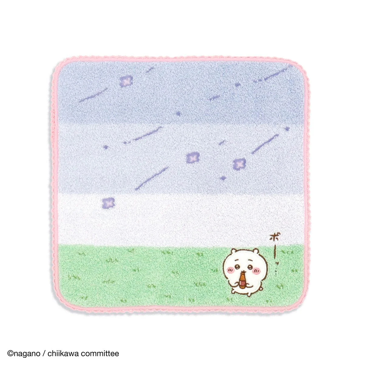 ちいかわ タオルハンカチ（そよかぜ ピンク）