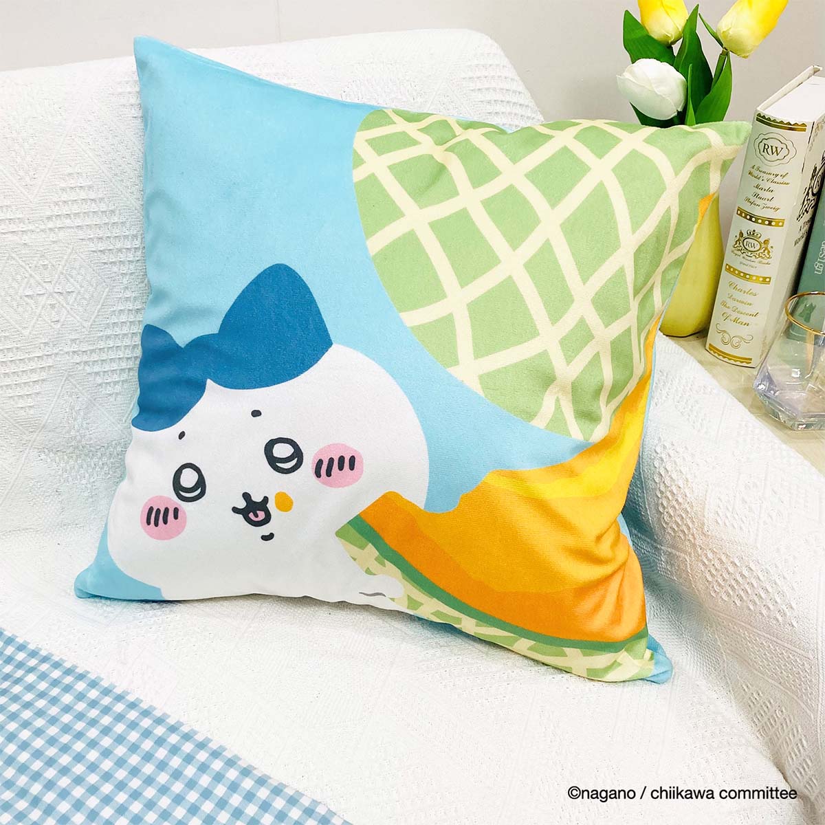 ちいかわ クッションカバー（ハチワレ メロン） - Image 4
