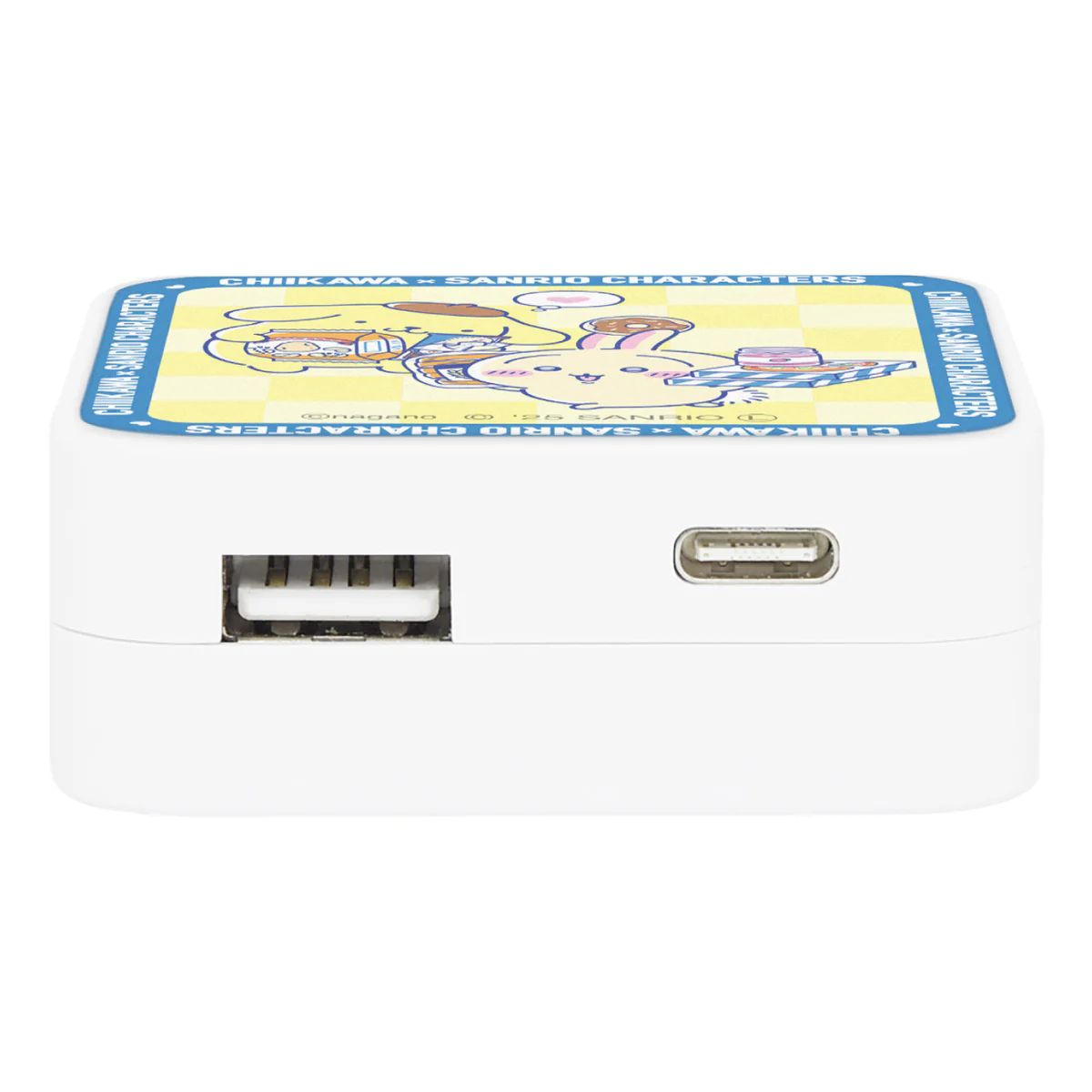 ちいかわ×サンリオキャラクターズ スーパーマーケットなUSB/USB Type-C ACアダプタ(うさぎ&ポムポムプリン) - Image 4