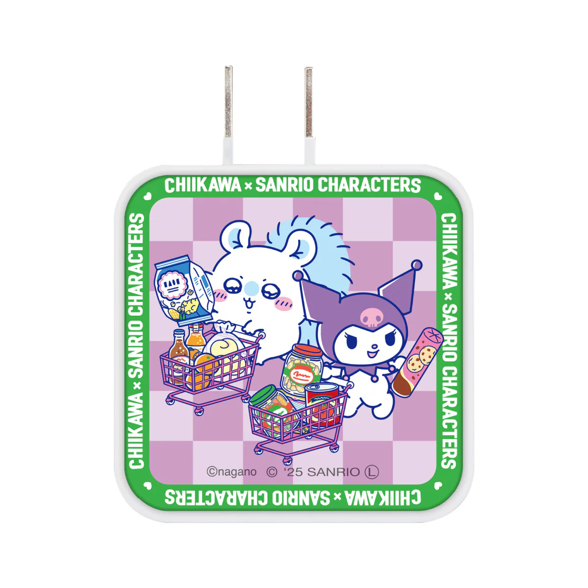 ちいかわ×サンリオキャラクターズ スーパーマーケットなUSB／USB Type-C ACアダプタ（モモンガ＆クロミ）