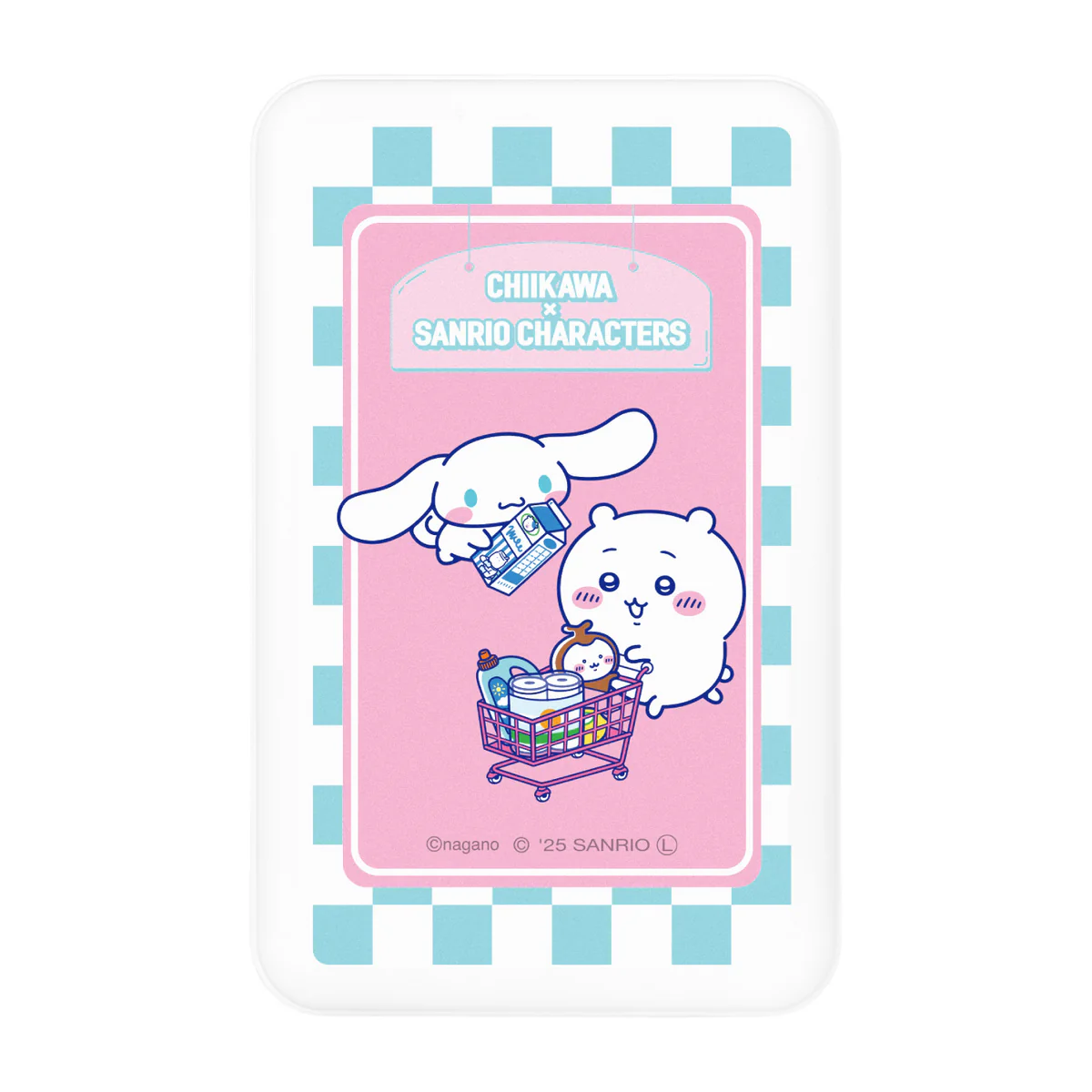 ちいかわ×サンリオキャラクターズ スーパーマーケットなMagSafe対応 ワイヤレスリチウム充電器 5000mAh（ちいかわ＆シナモロール）