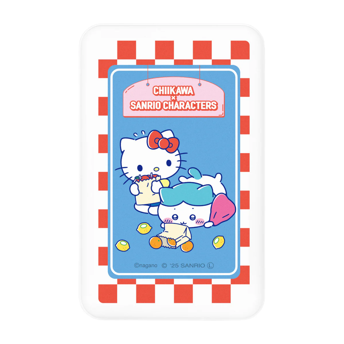 ちいかわ×サンリオキャラクターズ スーパーマーケットなMagSafe対応 ワイヤレスリチウム充電器 5000mAh(ハチワレ&ハローキティ)