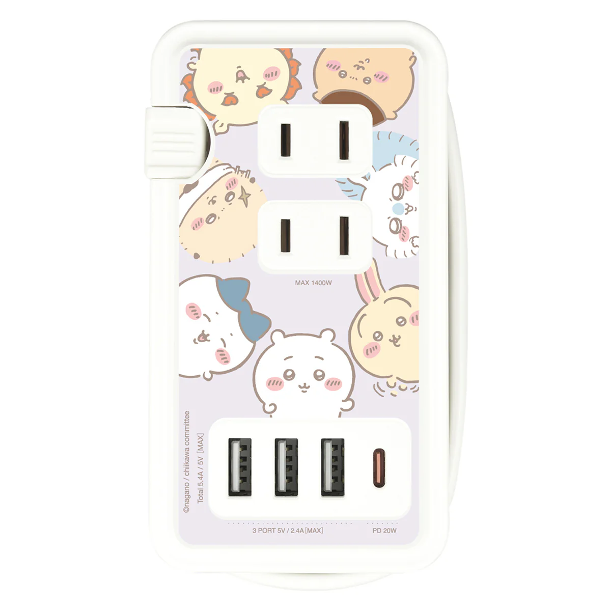 ちいかわ USB/USB Type-Cポート付きACタップ（集合）