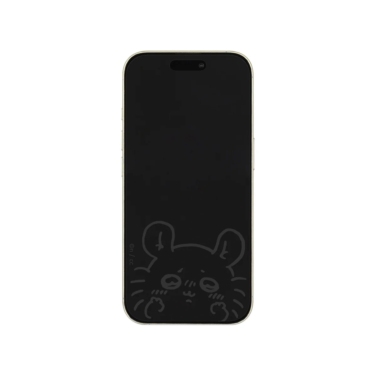 ちいかわ iPhone 16/15/15Pro/14/14Pro/13/13Pro対応 ガラススクリーンプロテクター(モモンガ)