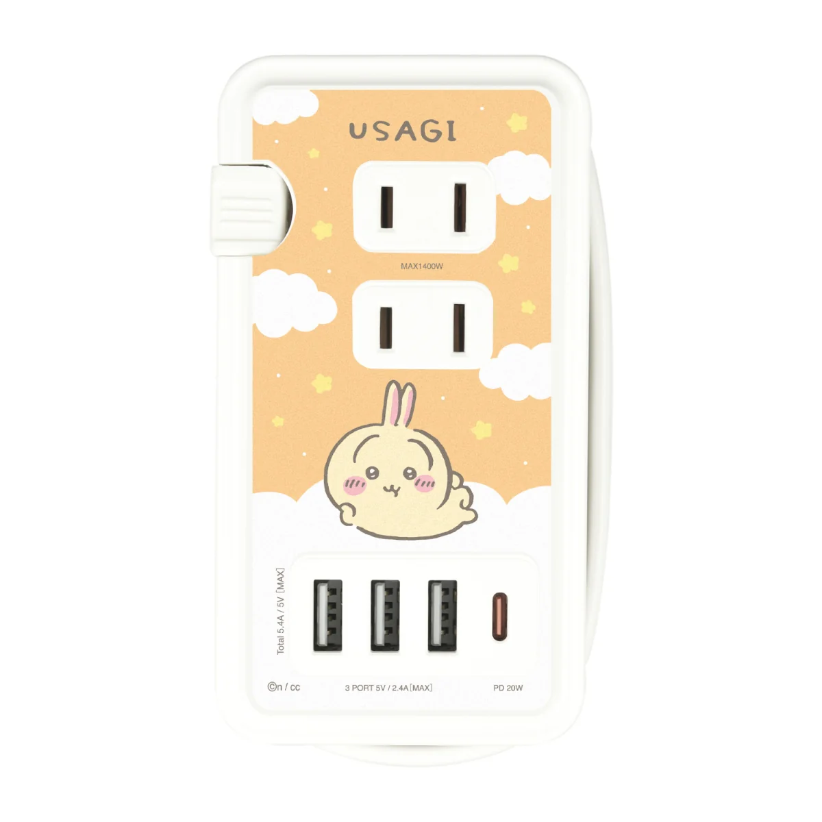 ちいかわ USB/USB Type-Cポート付きACタップ（うさぎ）