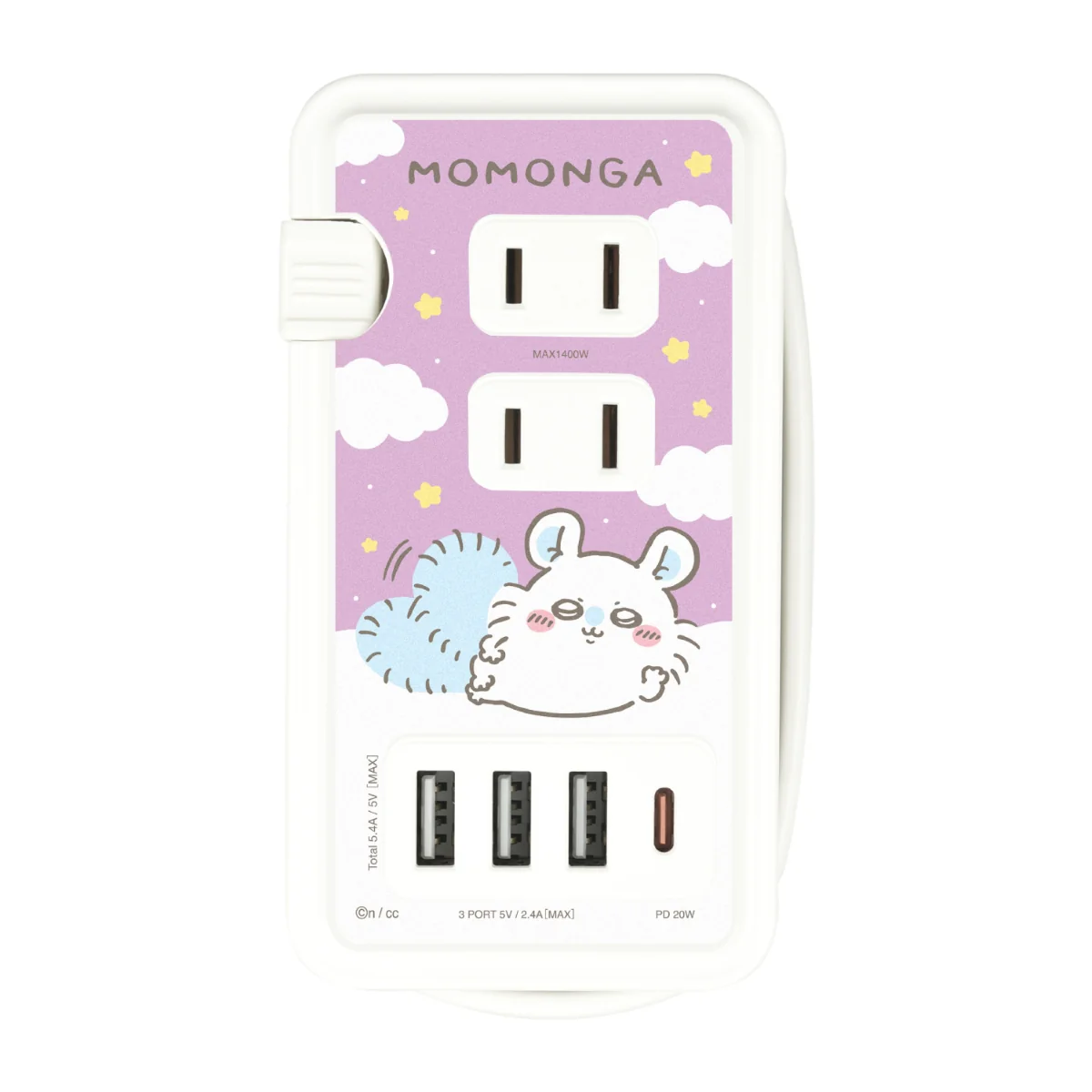 ちいかわ USB/USB Type-Cポート付きACタップ(モモンガ)