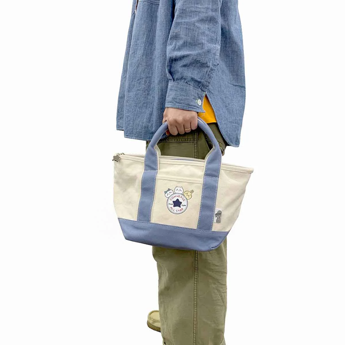 ちいかわ×コンバース キャンバストートバッグS（ブルーグレー） - Image 8
