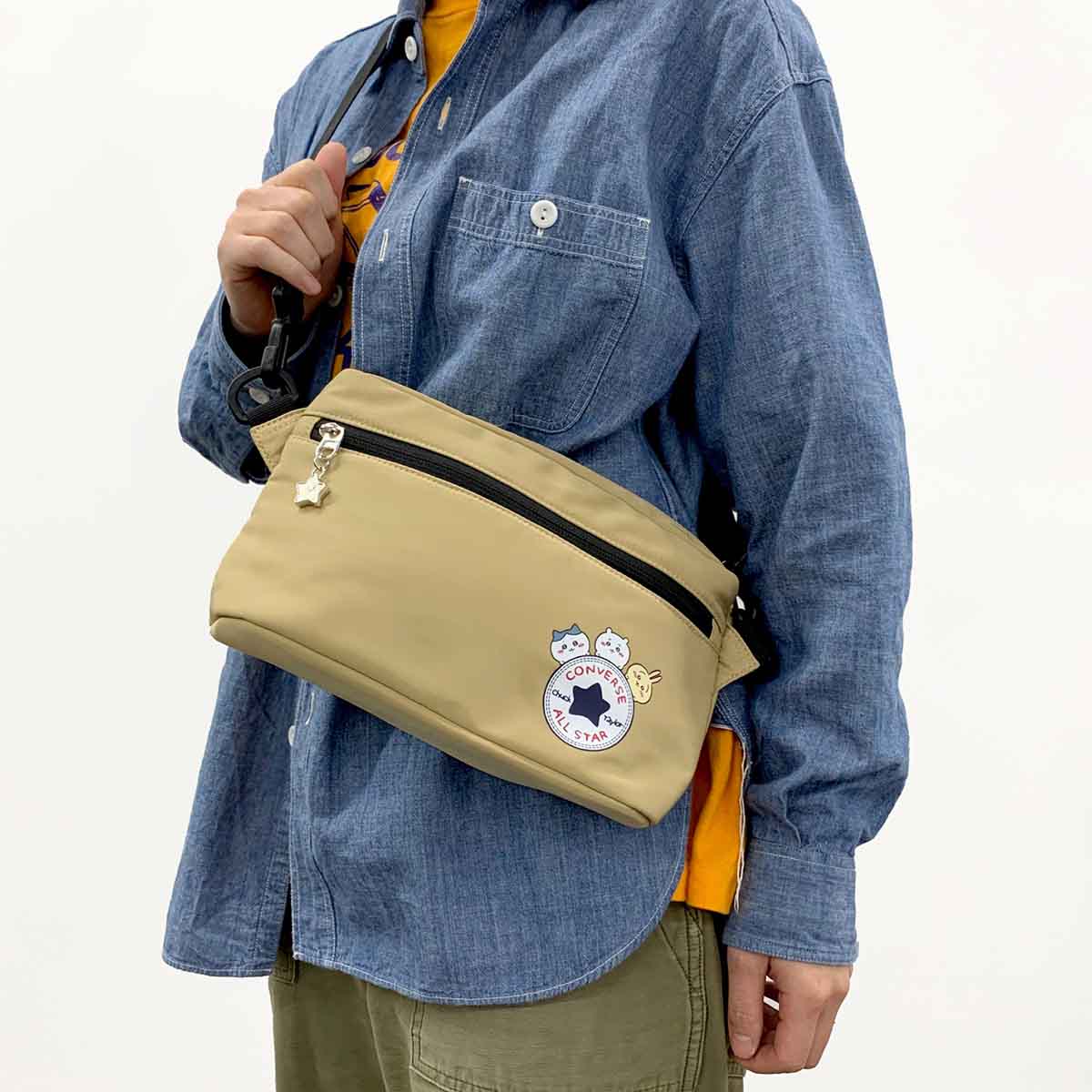 ちいかわ×コンバース ショルダーバッグ（ブラック） - Image 8