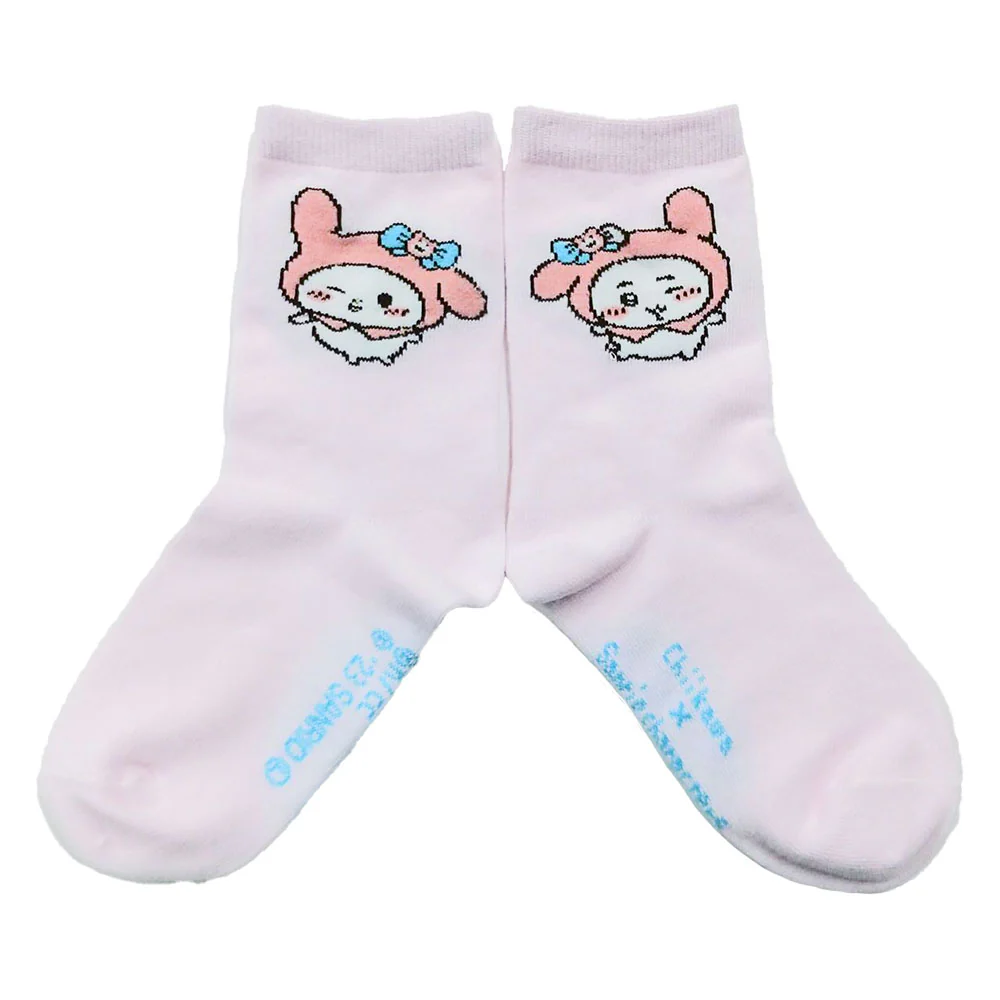 ちいかわ×サンリオキャラクターズ クルーソックス（ちいかわ＆マイメロディ） キッズ用