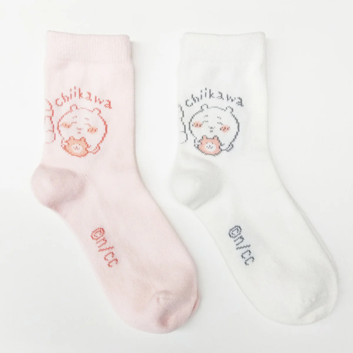 ちいかわ ルームソックス 2Pセット(ちいかわ オフホワイト・ピンク) レディース用 - Image 3