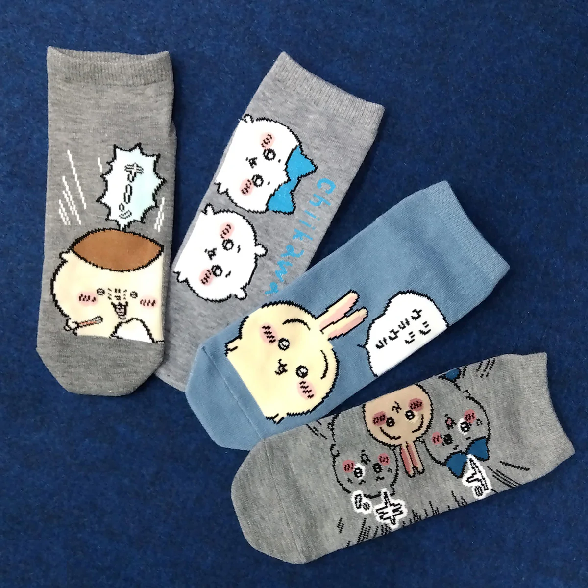 ちいかわ スニーカーソックス（復活 グレー） メンズ用 - Image 2