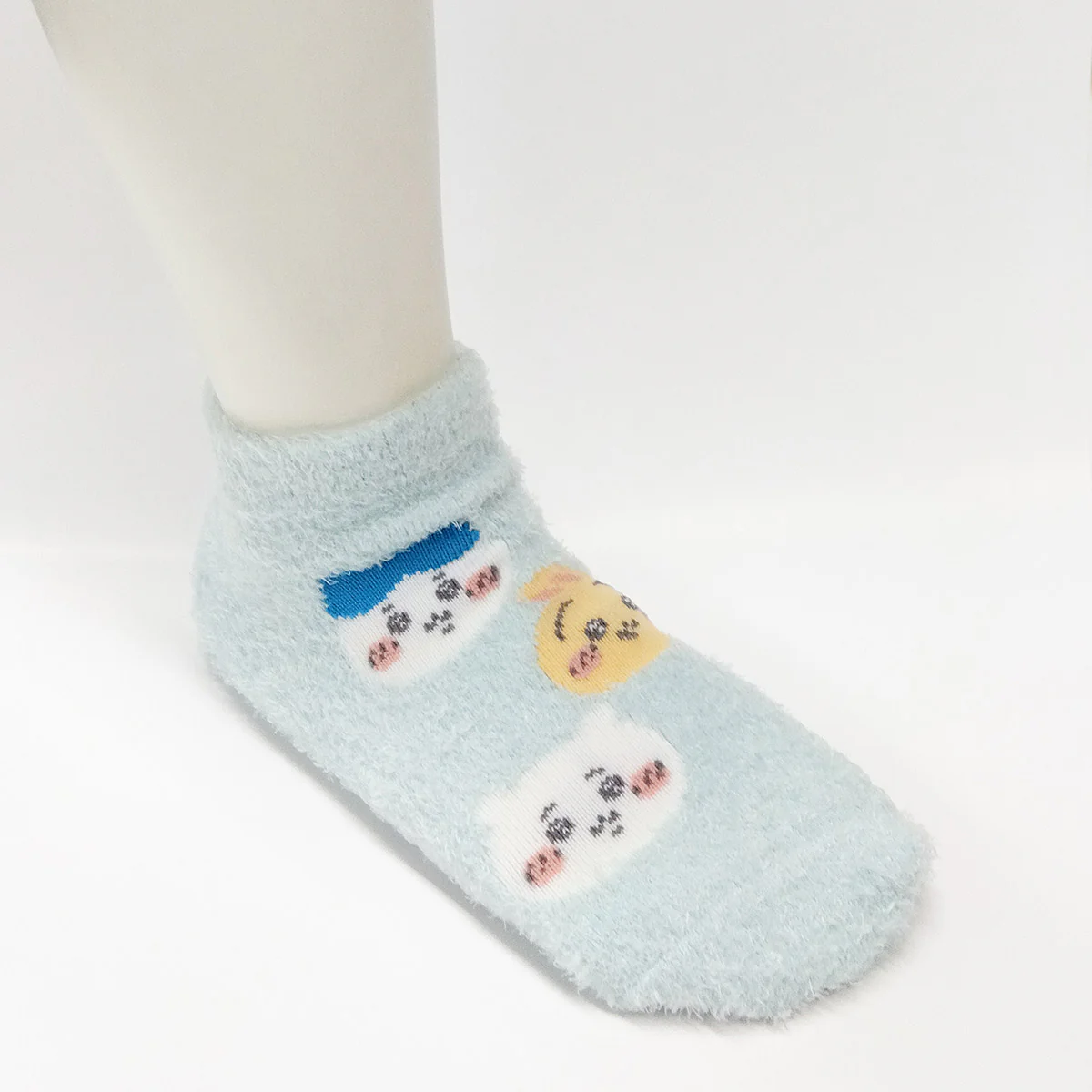 ちいかわ もこもこスニーカー丈ソックス(おかお ミント)キッズ用 - Image 4