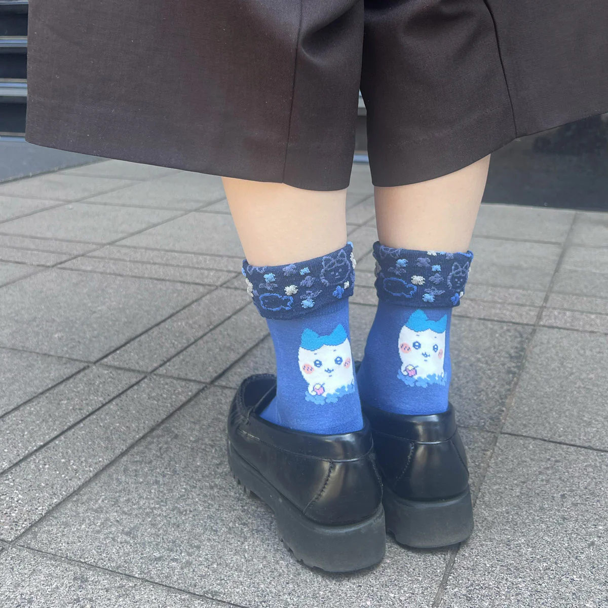ちいかわ 折返しクルーソックス(ハチワレ)レディース用 - Image 8