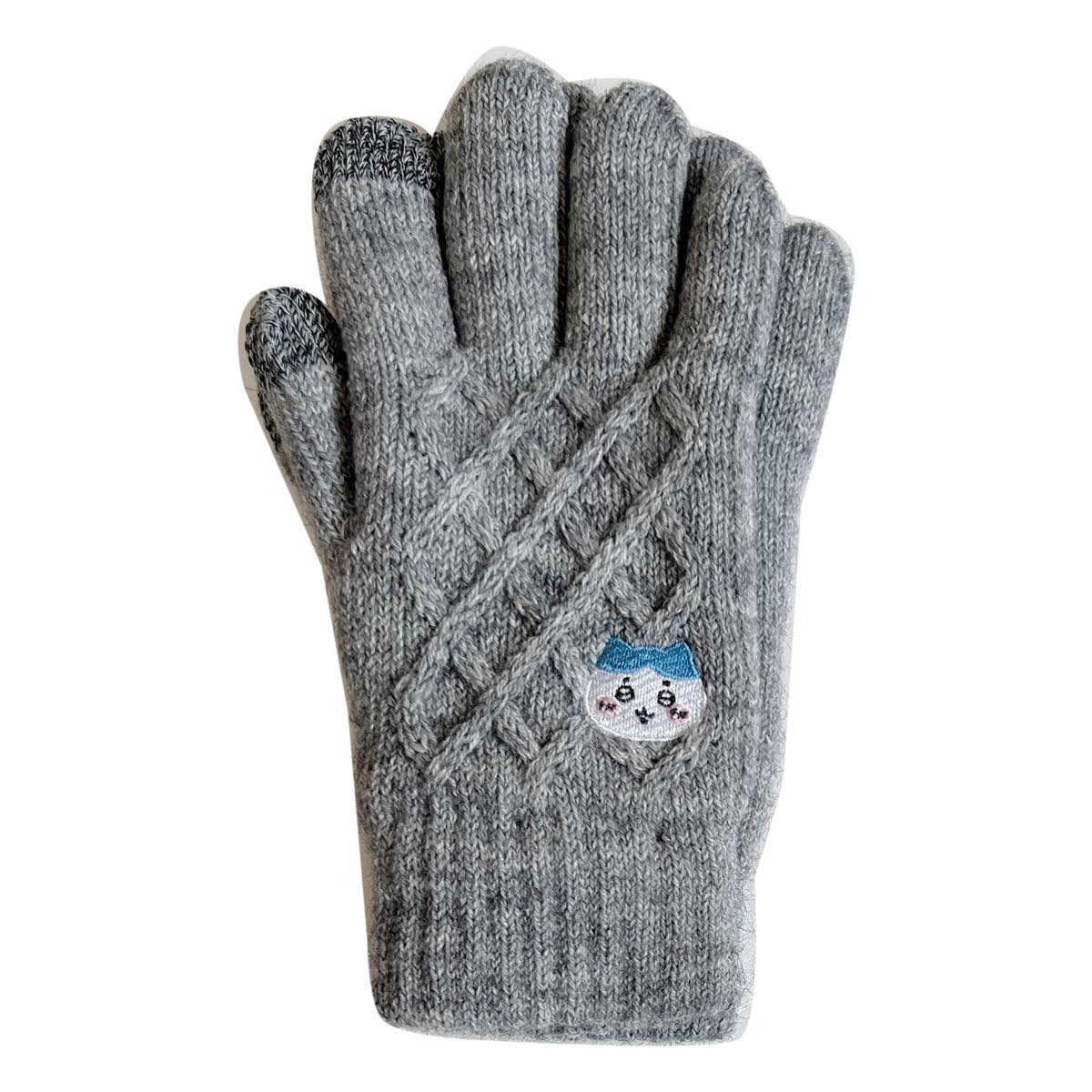 ちいかわ スマホ対応ケーブル手袋（ハチワレ フェイス）