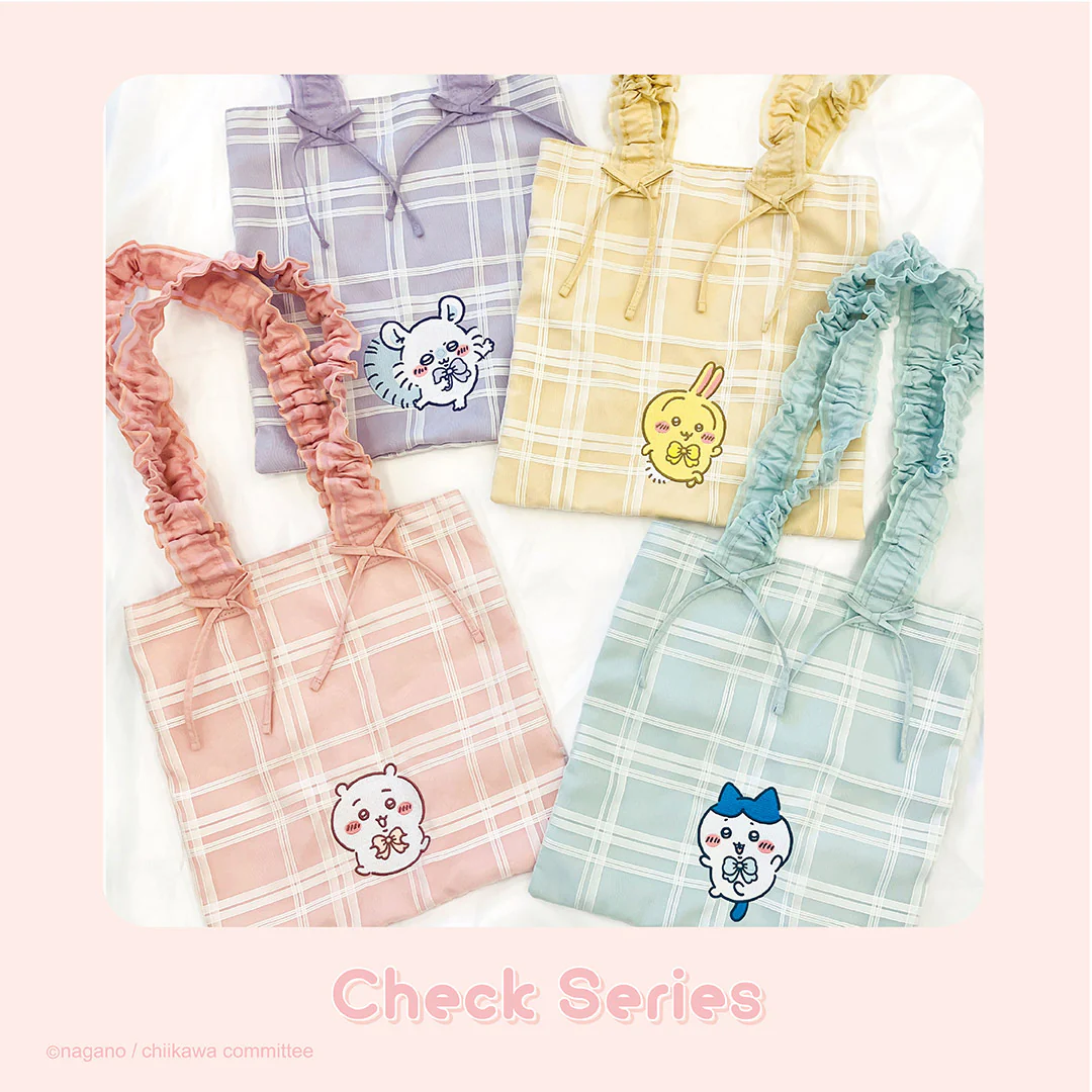 ちいかわ トートバッグ（チェック・ハチワレ） - Image 3