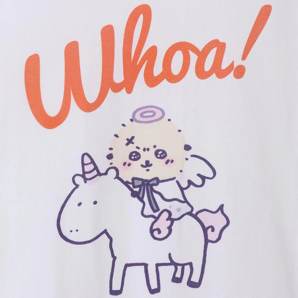 ちいかわ てんし♡あくま Tシャツ（ラッコと愛馬 ホワイト） - Image 2