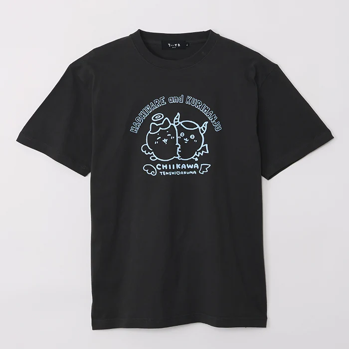 ちいかわ てんし♡あくま Tシャツ（ハチワレ＆くりまんじゅう スミ）
