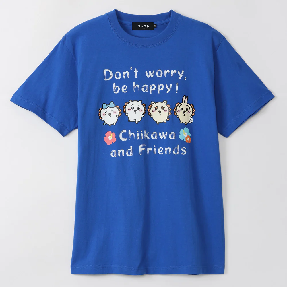 ちいかわ シーサー祭り!!! Tシャツ ちいかわフレンズ ブルー - Image 4