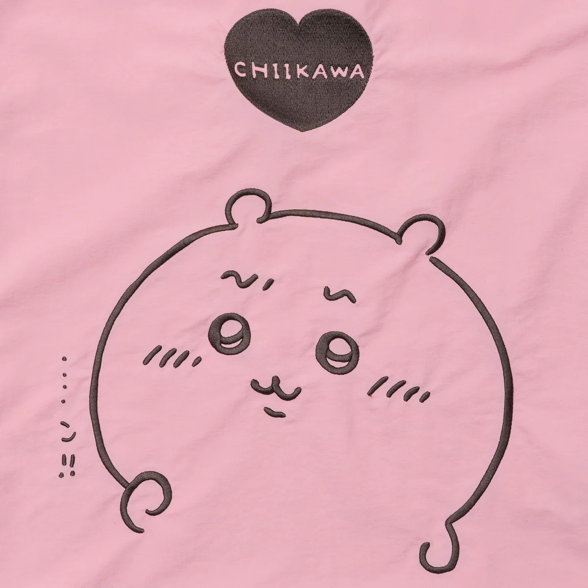 ちいかわ 刺繍トートバッグ ちいかわハート ピンク (刺繍キーホルダー付) - Image 2