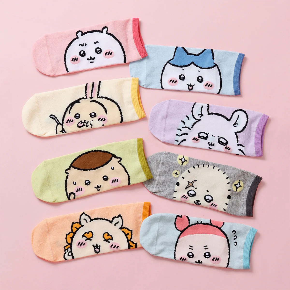 ちいかわ クルーソックス ラッコアップ 杢グレー - Image 2