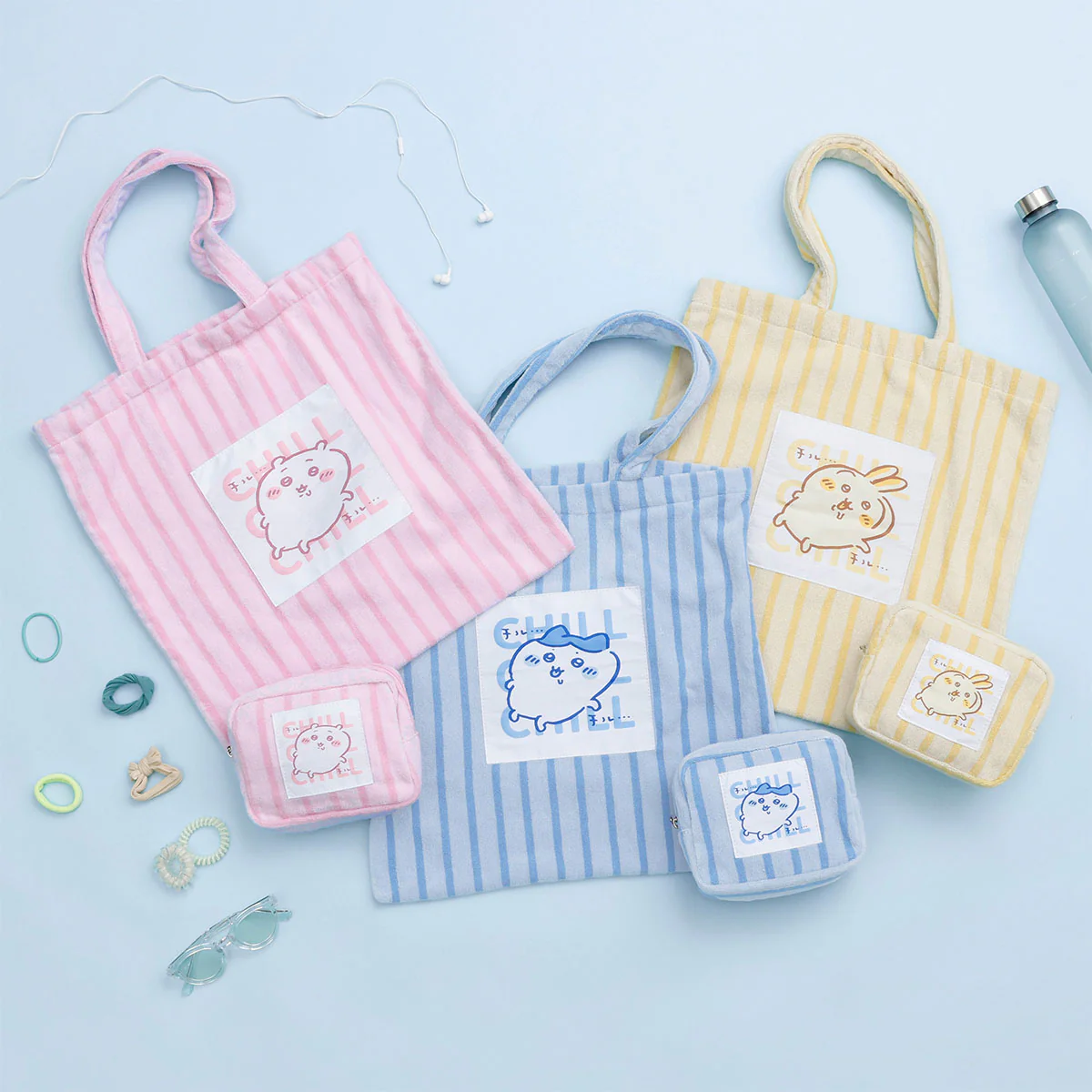 ちいかわ ポーチ チルチルハチワレ ブルー - Image 2