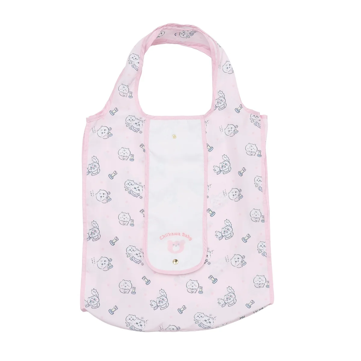 ちいかわ Chiikawa Baby エコバッグ 積み木崩されちゃった ピンク