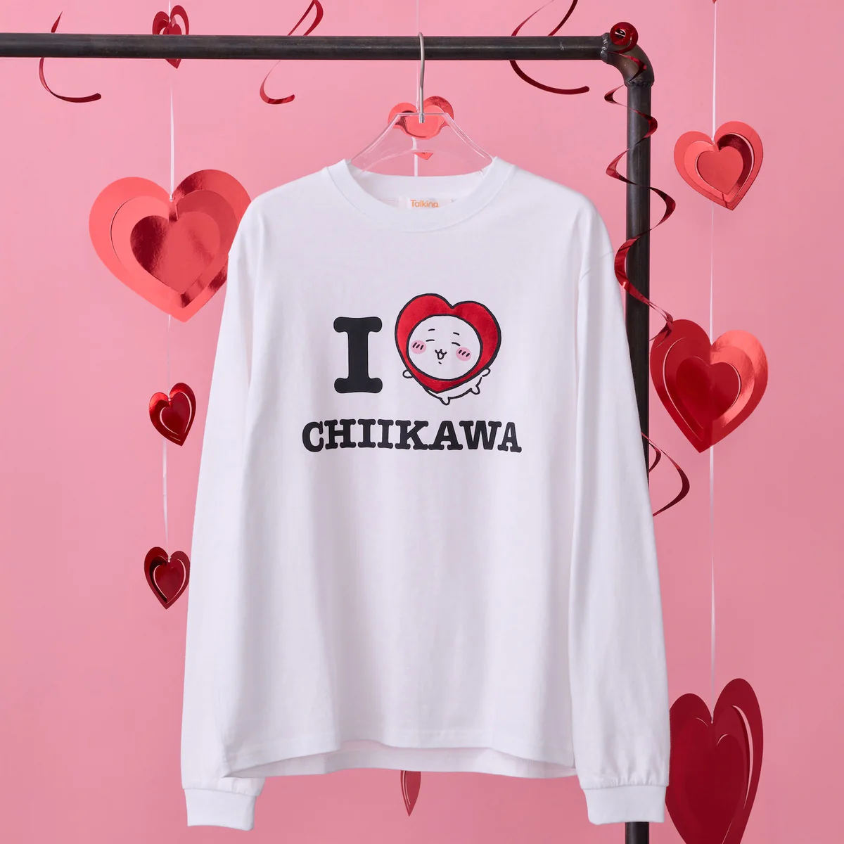 ちいかわ 長袖Tシャツ I LOVE CHIIKAWA ホワイト - Image 2