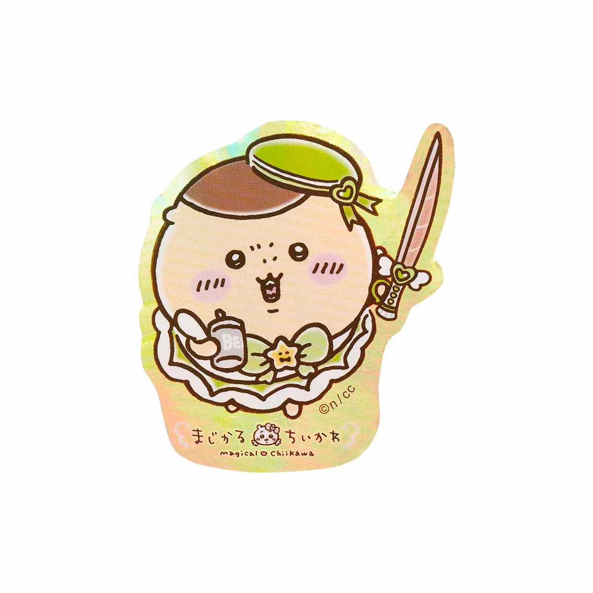 ちいかわ まじかるちいかわ スマホに貼れるサイズのホログラムステッカー(くりまんじゅう) - Image 3