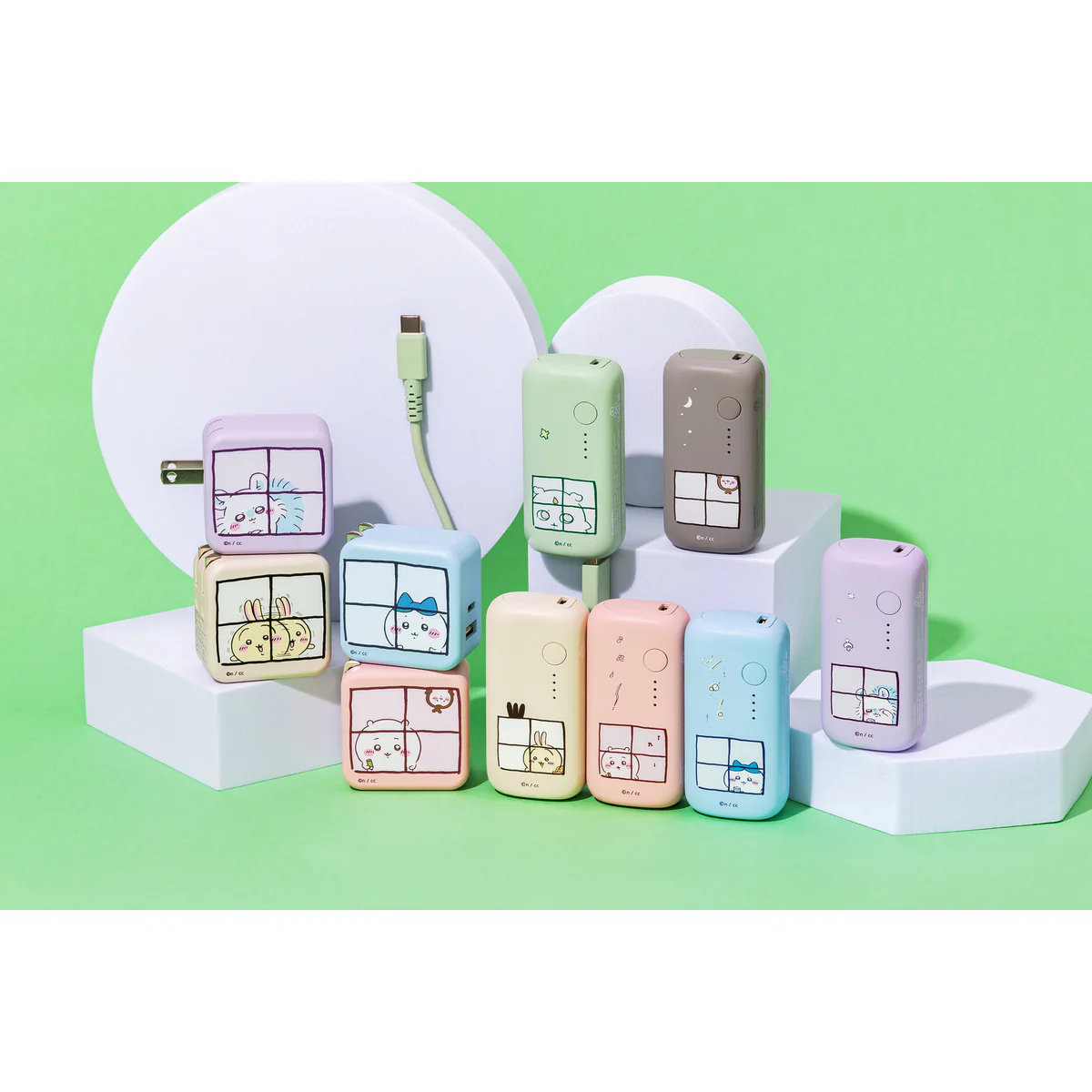 ちいかわ 2台同時充電/32W ACアダプタ（ハチワレ） - Image 2