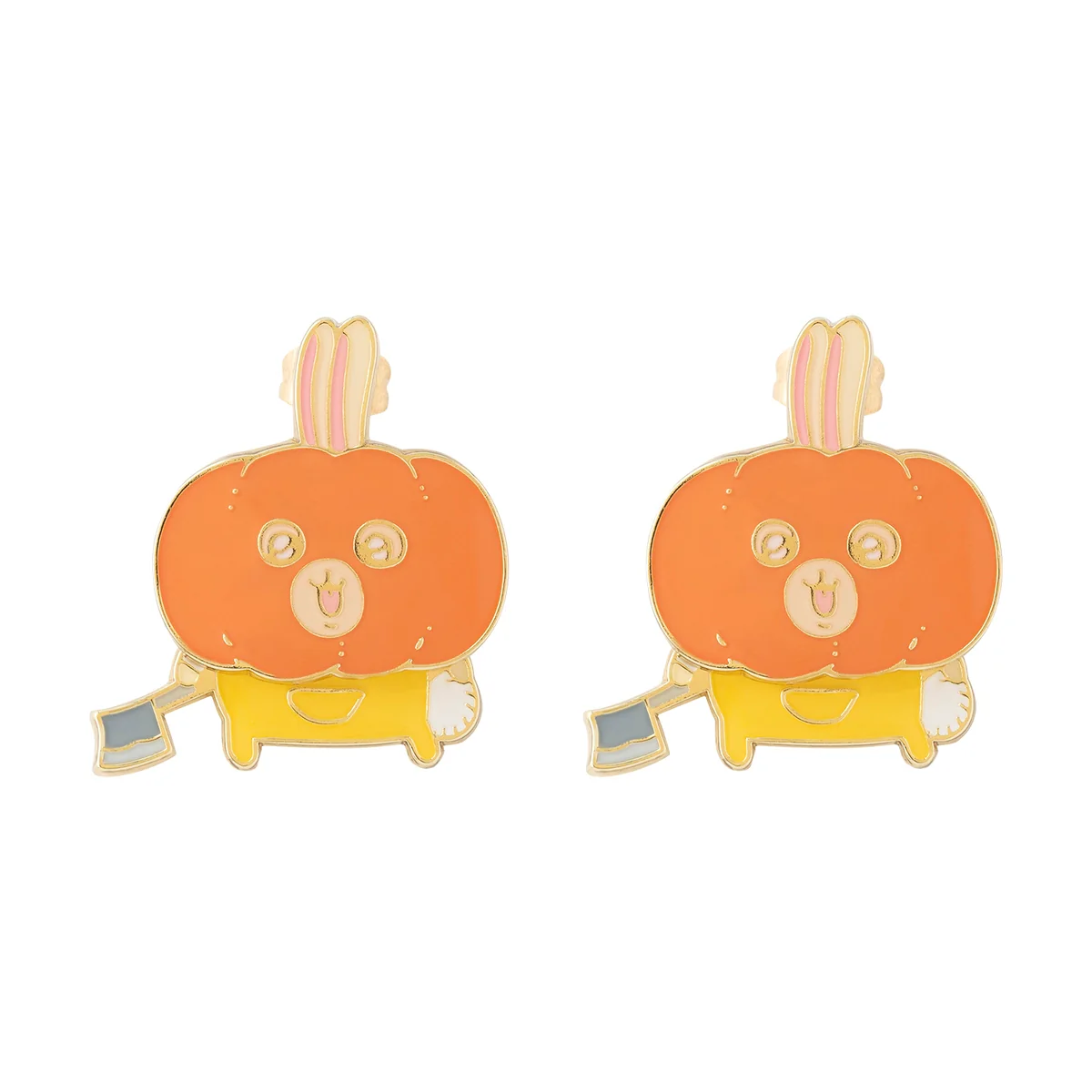ちいかわ ゆらゆらピアス(カボチャなうさぎ) - Image 4