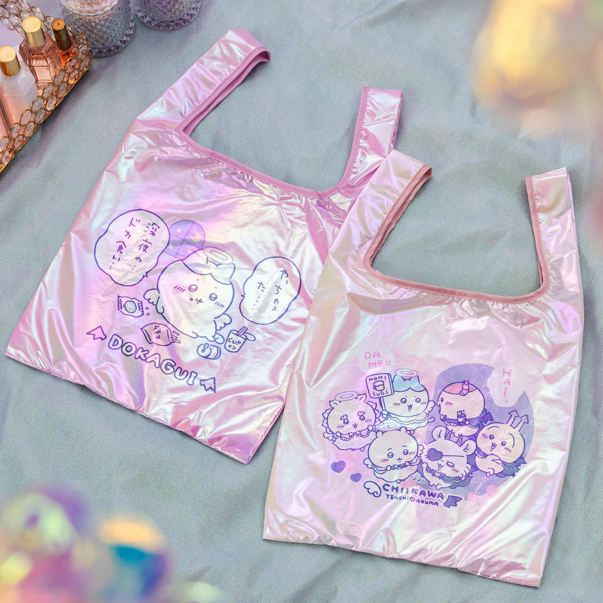 ちいかわ てんし♡あくま オーロラエコバッグ(てんしとあくま) - Image 2