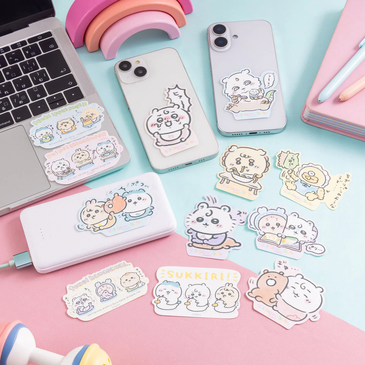 ちいかわ Chiikawa Baby スマホに貼れるサイズのステッカー（シーサー 麺） - Image 2