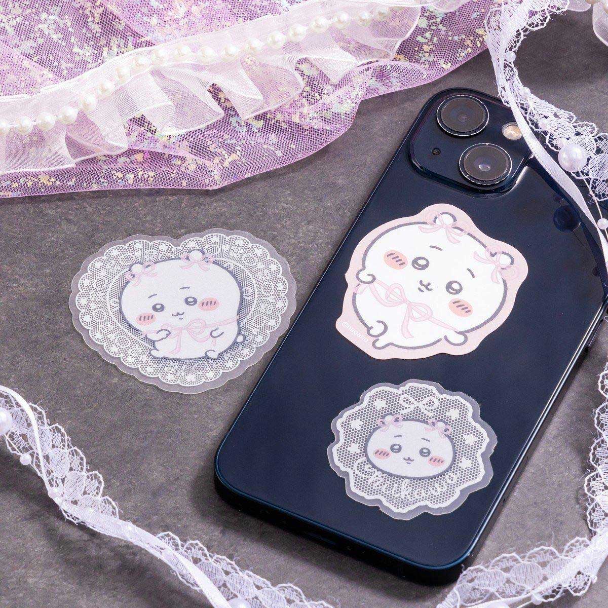 ちいかわ Go!HARAJUKU スマホに貼れるサイズの3枚セットステッカー(リボン ちいかわ) - Image 2