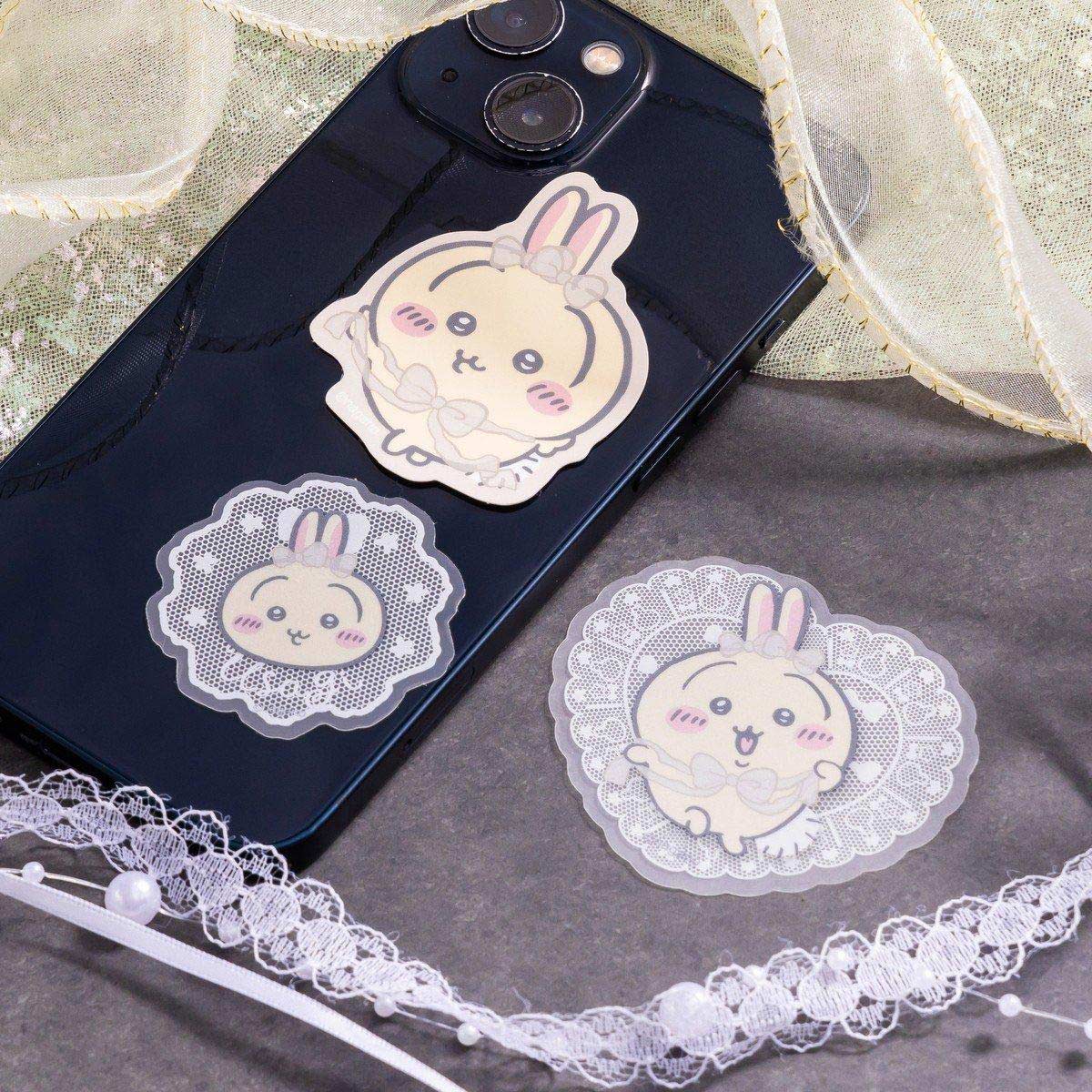 ちいかわ Go!HARAJUKU スマホに貼れるサイズの3枚セットステッカー(リボン うさぎ) - Image 2