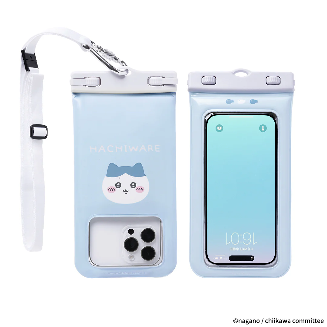 ちいかわ DIVAID フローティング防水ケース ショルダーストラップ付き（ハチワレ・フェイス） - Image 4