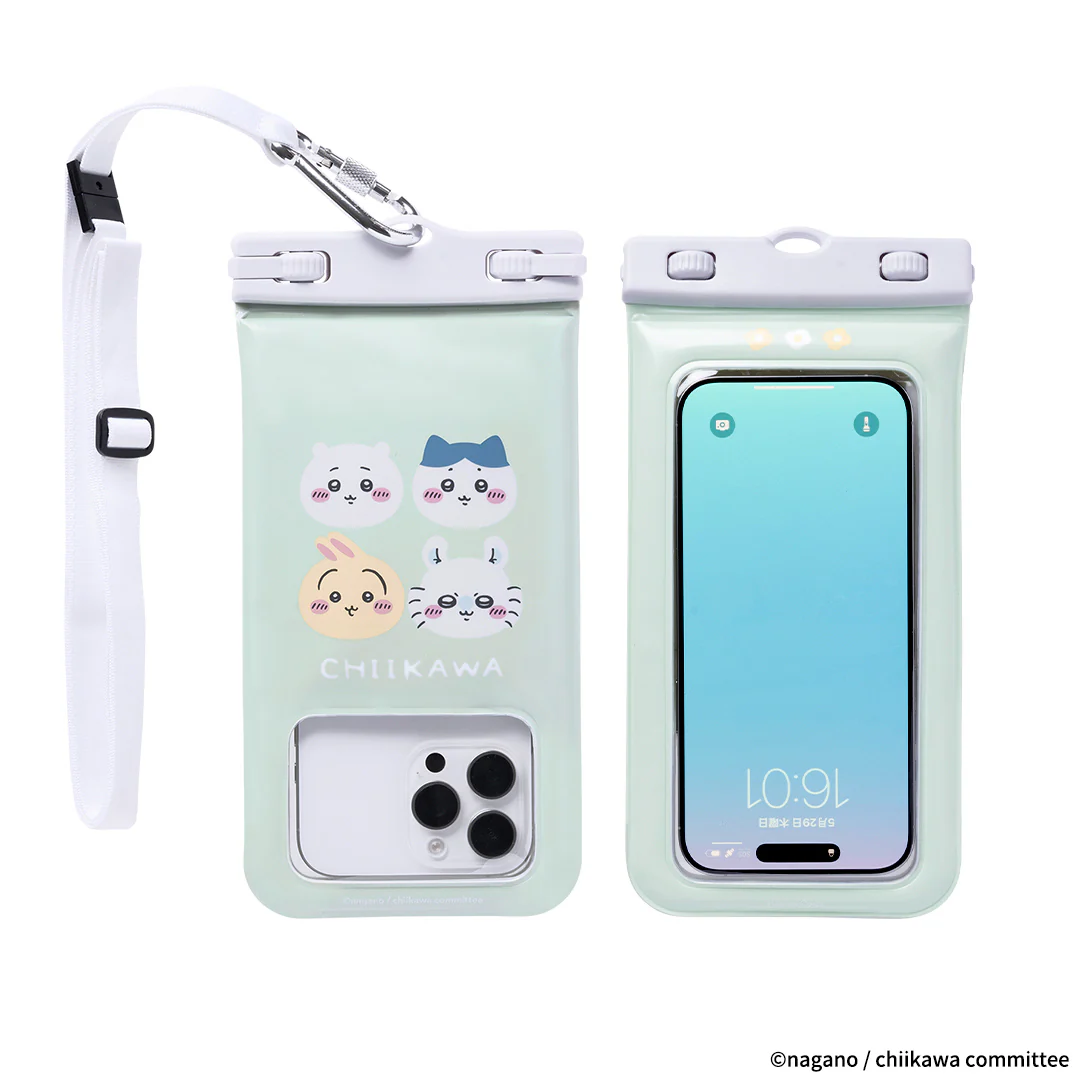 ちいかわ DIVAID フローティング防水ケース ショルダーストラップ付き（集合・フェイス） - Image 4