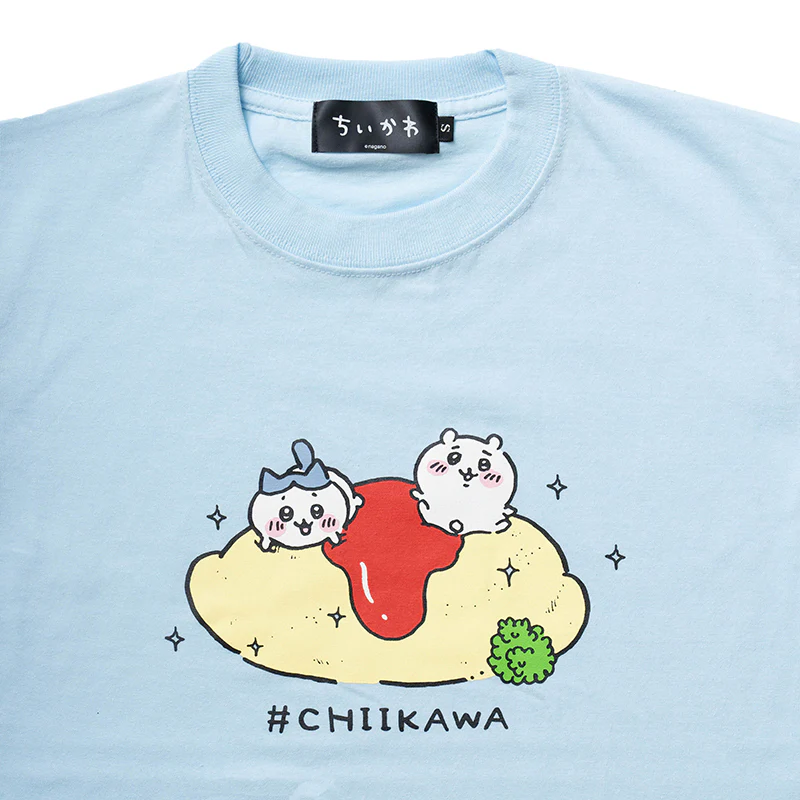 ちいかわ オムライス Tシャツ(ライトブルー) - Image 11