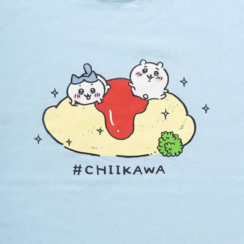 ちいかわ オムライス Tシャツ(ライトブルー) - Image 12