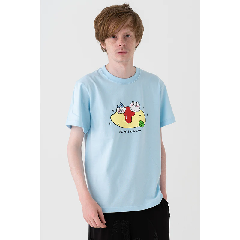 ちいかわ オムライス Tシャツ(ライトブルー) - Image 7