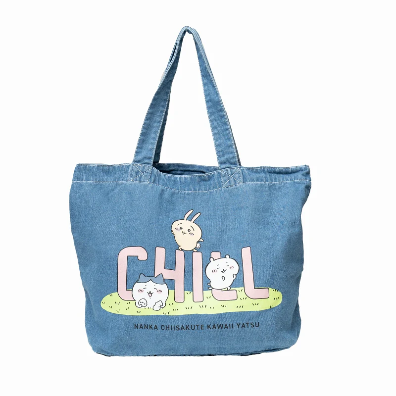 ちいかわ デニムラージトートバック CHILL（ライトブルー） - Image 6