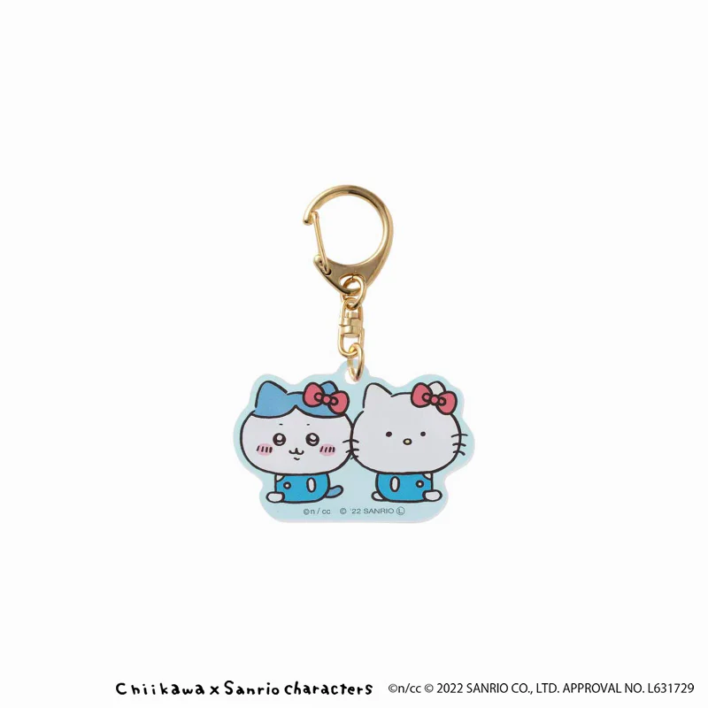 ちいかわ×サンリオキャラクターズ オーロラアクリルキーホルダー（ハチワレ・ハローキティ）