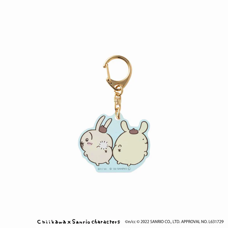 ちいかわ×サンリオキャラクターズ オーロラアクリルキーホルダー(うさぎ・ポムポムプリン) - Image 3