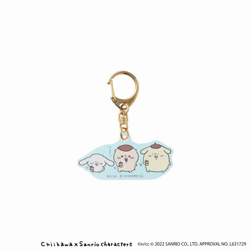 ちいかわ×サンリオキャラクターズ オーロラアクリルキーホルダー(ハーッ)