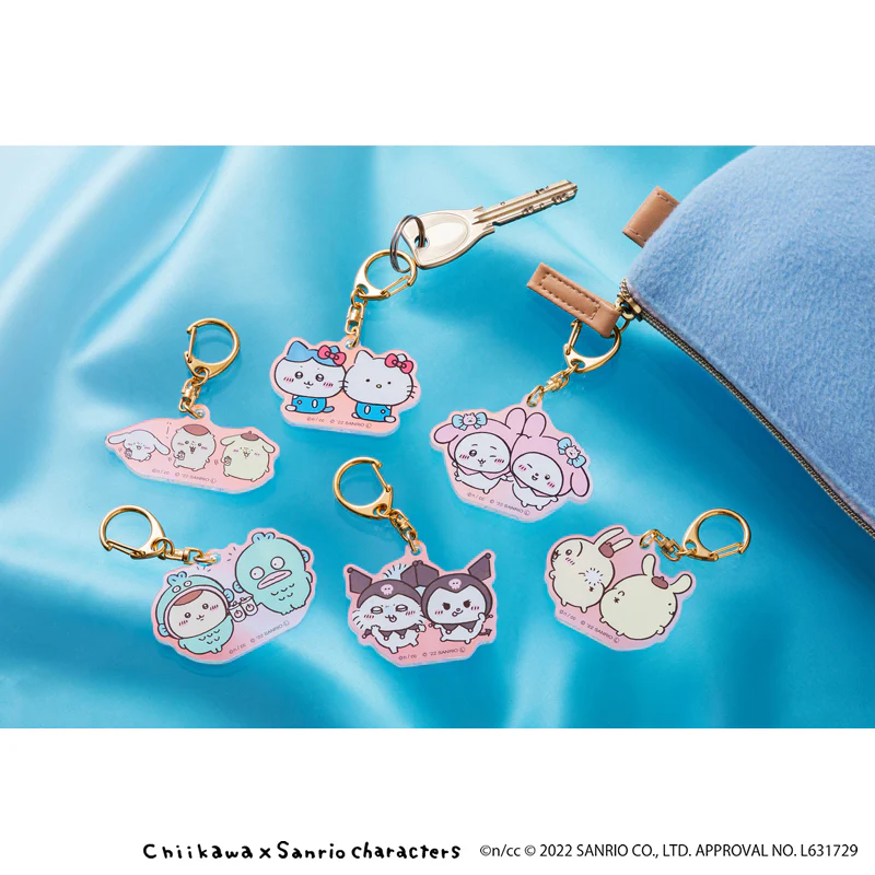 ちいかわ×サンリオキャラクターズ オーロラアクリルキーホルダー(ハーッ) - Image 2