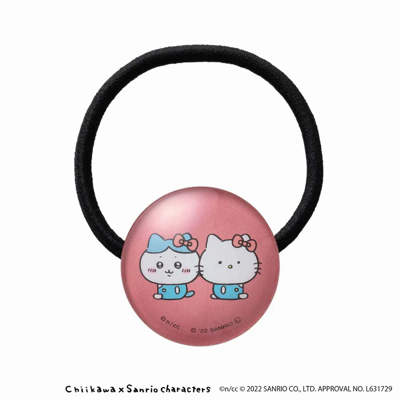 ちいかわ×サンリオキャラクターズ ガラスヘアゴム（ハチワレ・ハローキティ）