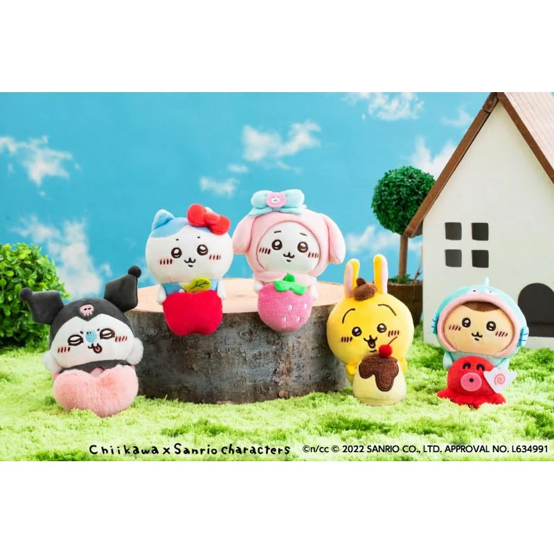 ちいかわ×サンリオキャラクターズ デスクトップから見守るひっかけぬいぐるみ（うさぎ・ポムポムプリン） - Image 2