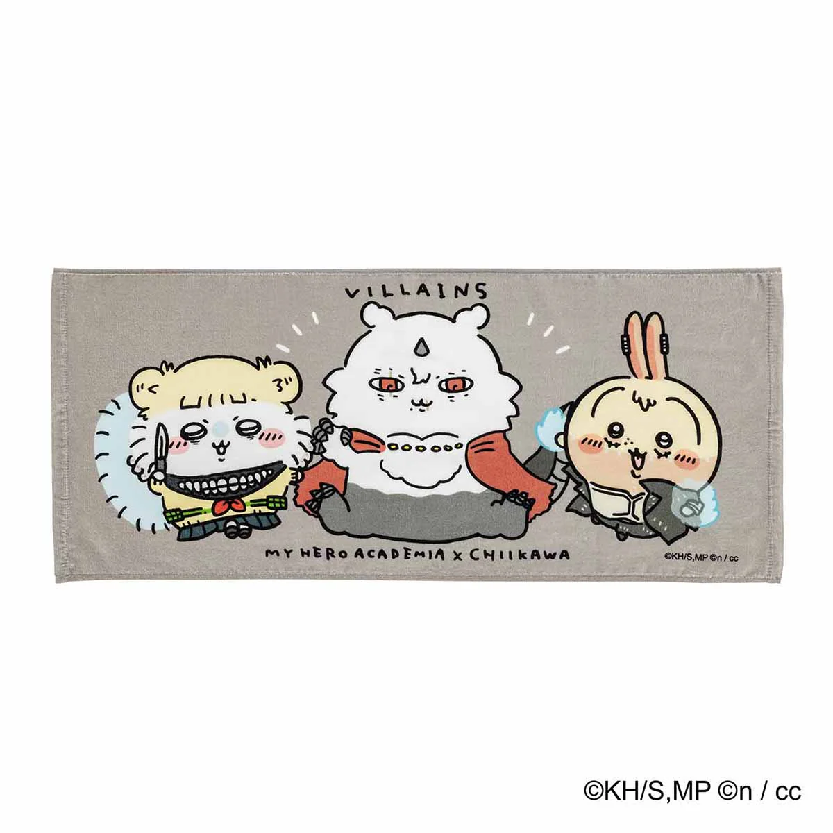 僕のヒーローアカデミア×ちいかわ フェイスタオル（敵＜ヴィラン＞）