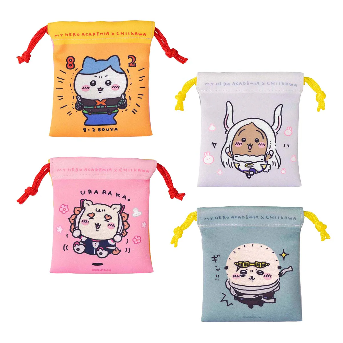 僕のヒーローアカデミア×ちいかわ ミニ巾着2個セット（8：2ぼうや／ミルコ×うさぎ）